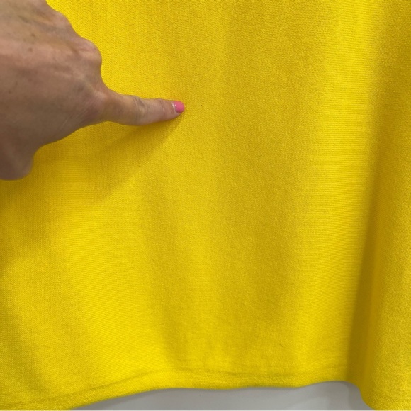 CAbi Buttercup Pullover Sweater in Neon Yellow Off One Shoulder #6167 Medium - Picture 11 of 11